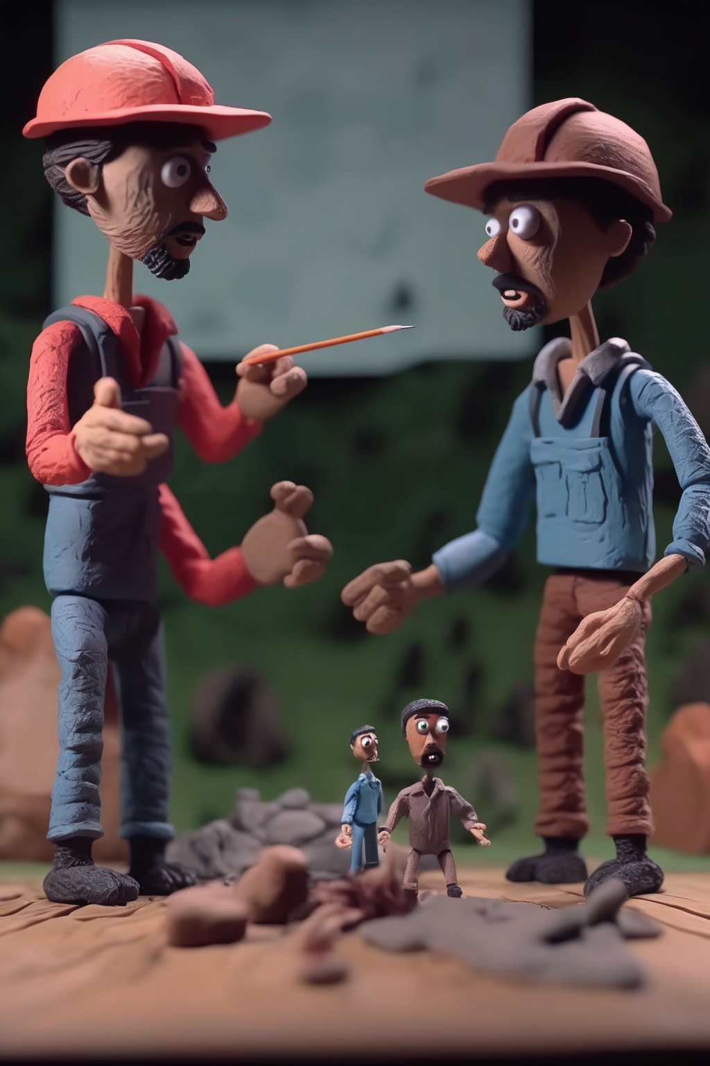 00057-2317351045-_lora_Stop-Motion Animation_1_Stop-Motion Animation - claymation picture of two guys from appalachia giving a presentation on th.png